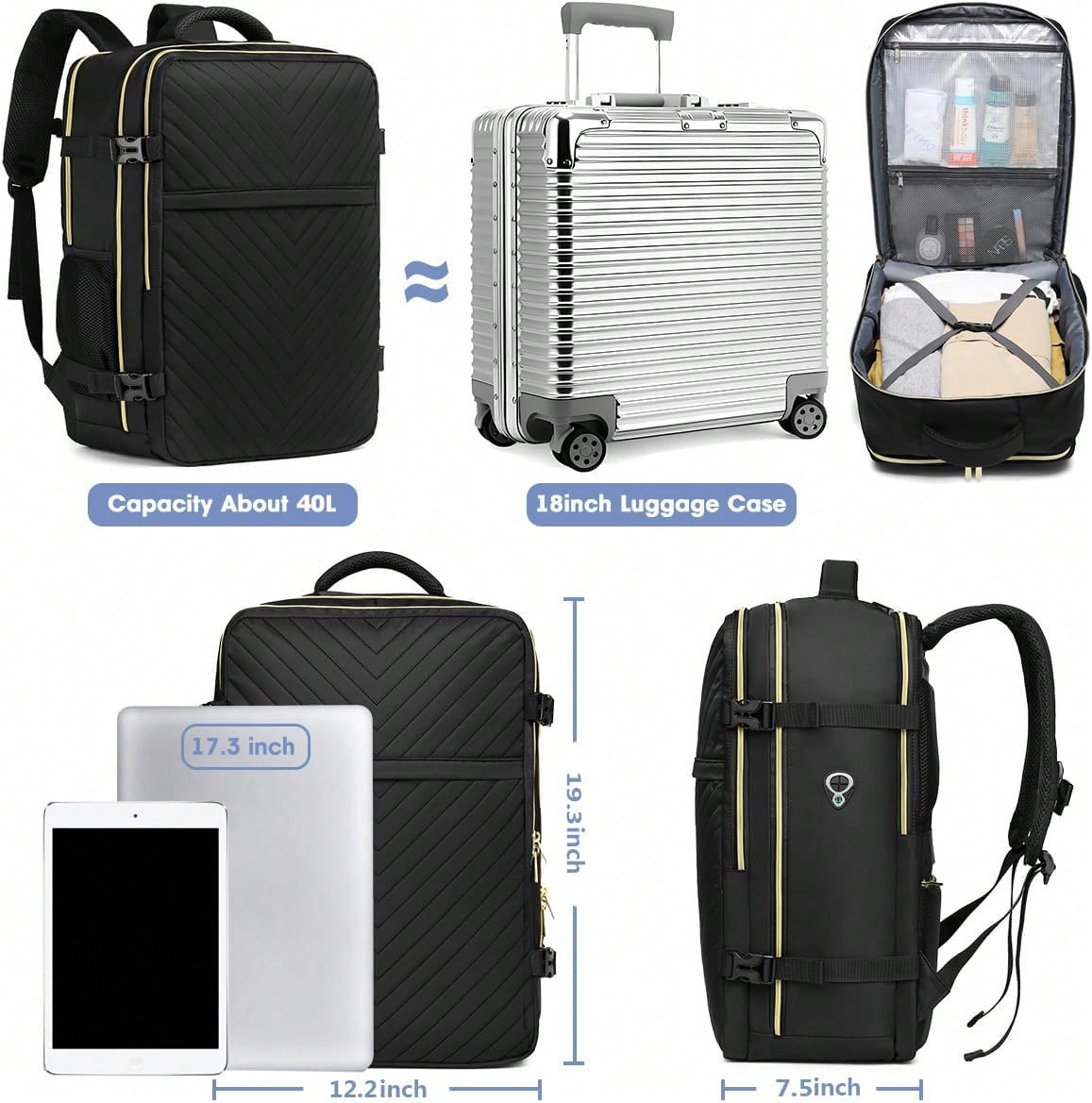 Large Carry On Travel Backpack - Travel Backpack Anti Theft 评论和价格