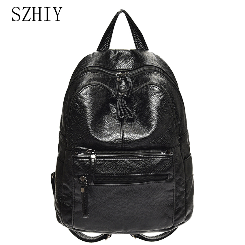 Washed Leather Backpack for Wo - Travel Backpack Anti Theft 评论和价格