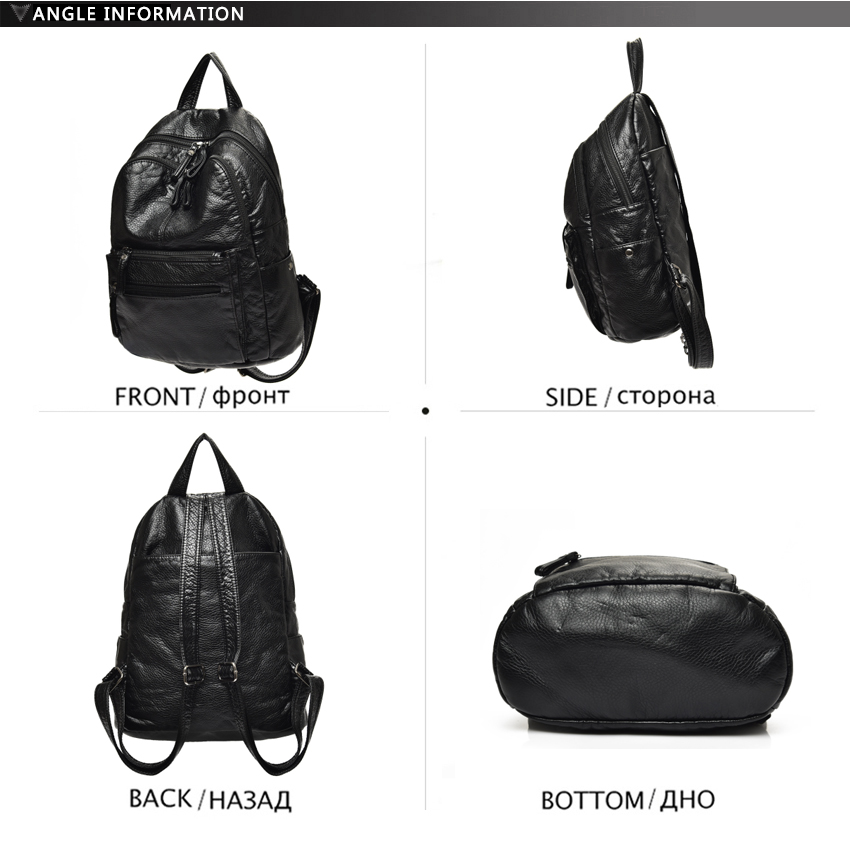 Washed Leather Backpack for Wo - Travel Backpack Anti Theft 评论和价格