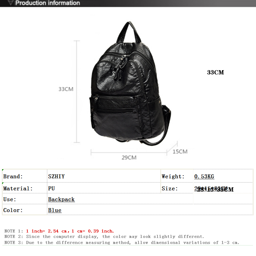 Washed Leather Backpack for Wo - Travel Backpack Anti Theft 评论和价格