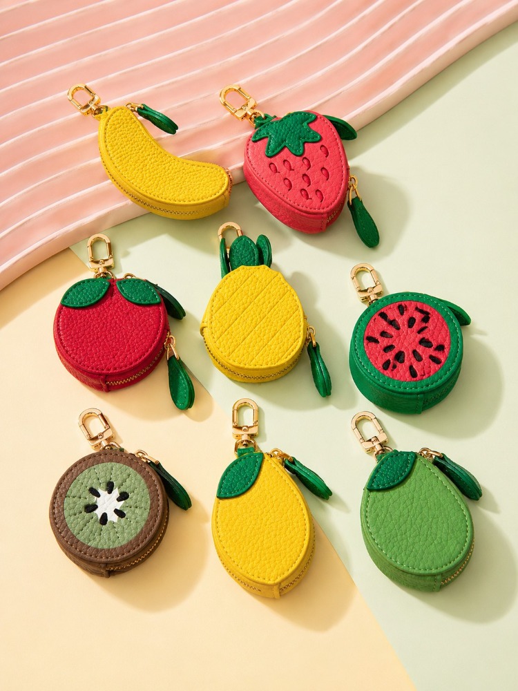Cute Fruit Leather Keychain Mi - Backpack Insert Organizer 评论和价格