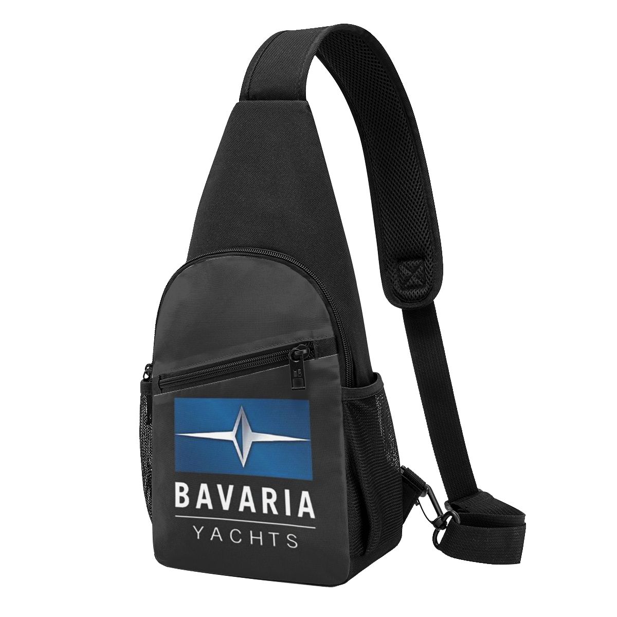 Bavaria Yachts Blue Silver Log - Sling Backpack Shoulder 评论和价格