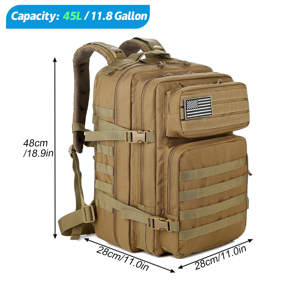 45L Tactical Backpack For Men  - Urban Backpack Tactical 评论和价格